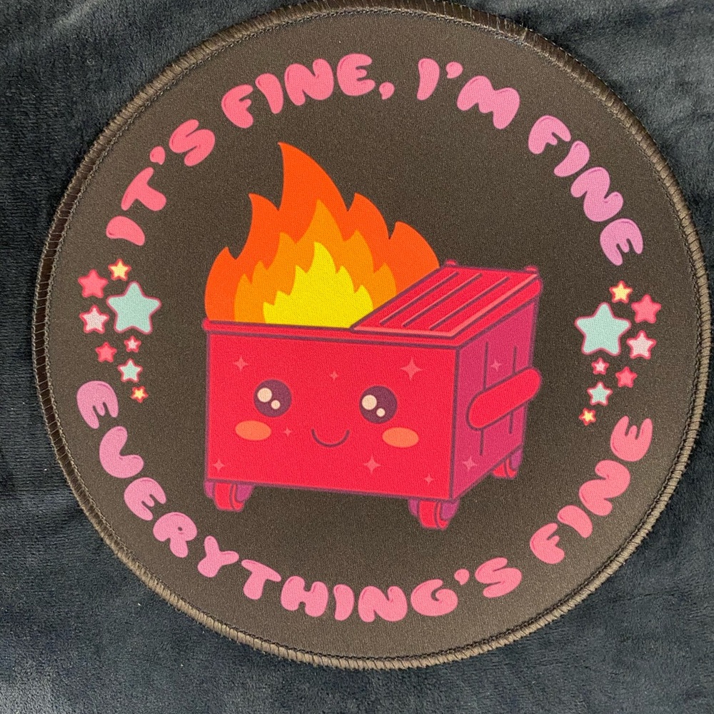 $3 ADD ON ITEM Cute Dumpster Fire mouse pad